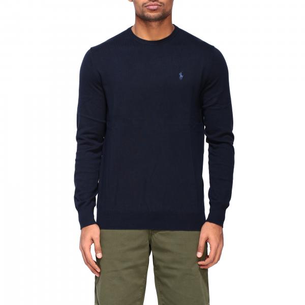 Polo Ralph Lauren Outlet: crew neck sweater with logo - Blue | Polo ...