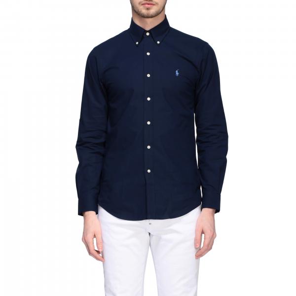 Polo Ralph Lauren Outlet: shirt with button-down collar - Navy | Polo ...
