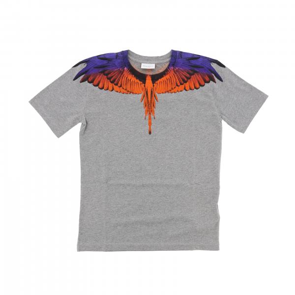 T-shirt Marcelo Burlon à manches courtes avec imprimé plumes multicolores