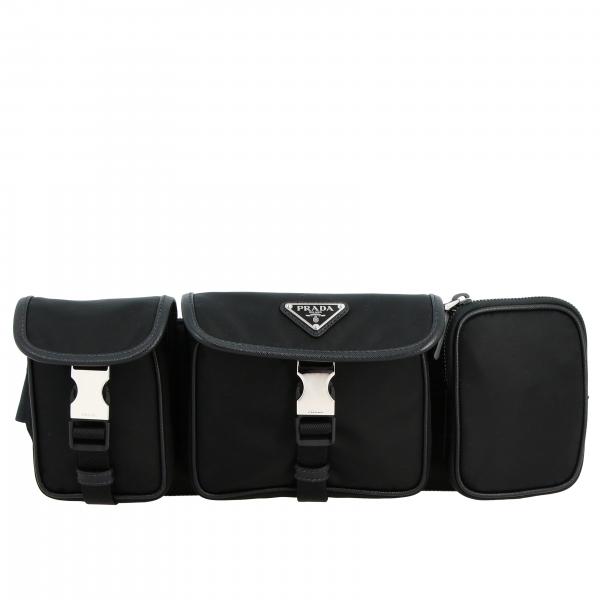 PRADA: belt bag for men - Black | Prada belt bag 2VL018 OOO 64 online on  