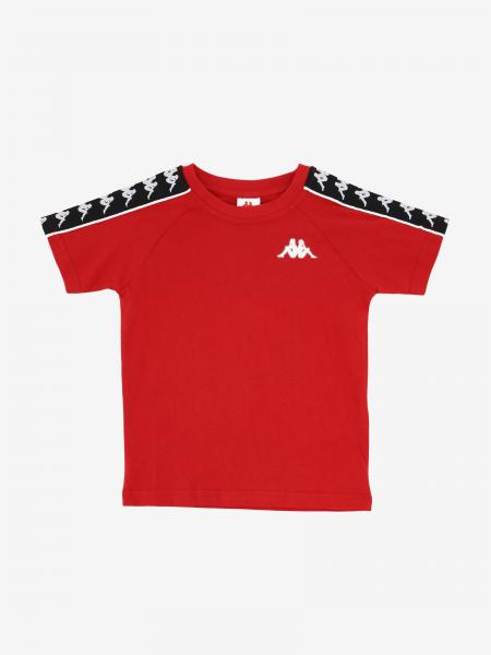 Kappa Outlet: T-shirt with logo and bands - Red | Kappa t-shirt 303UV10