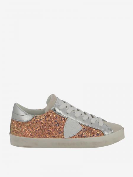 Baskets Paris Philippe Model en cuir et paillettes