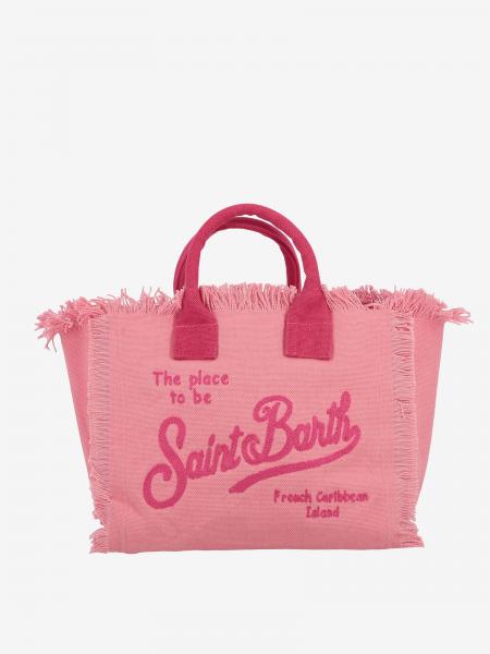 MC2 SAINT BARTH: Colette shopping bag in canvas - Pink | Mc2 Saint ...