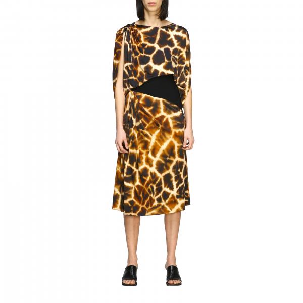 Roberto Cavalli Outlet: jersey dress with giraffe print | Dress Roberto ...