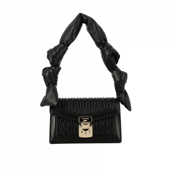 MIU MIU confidencial bag in matelassé leather with padded shoulder