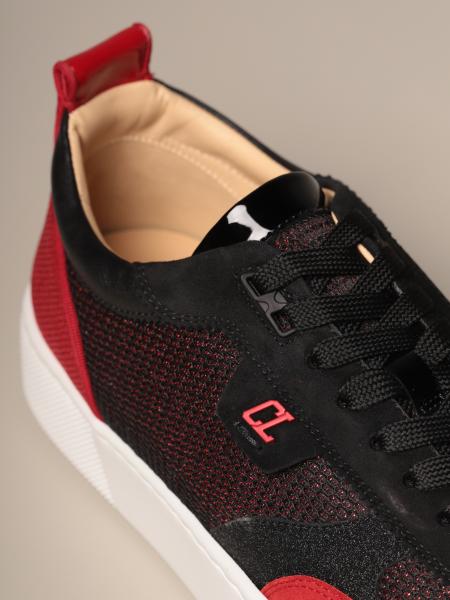 christian louboutin black suede sneakers