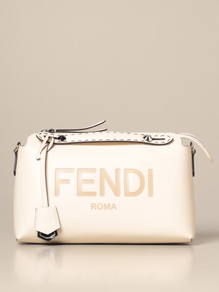 FENDI: By the way bowling bag in calfskin - White | Fendi handbag ...