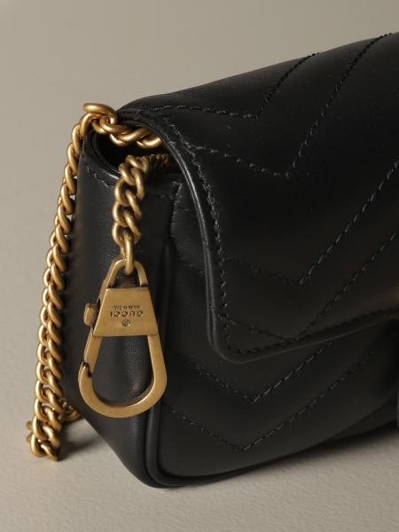 GUCCI: Marmont super mini leather bag | Mini Bag Gucci Women Black ...