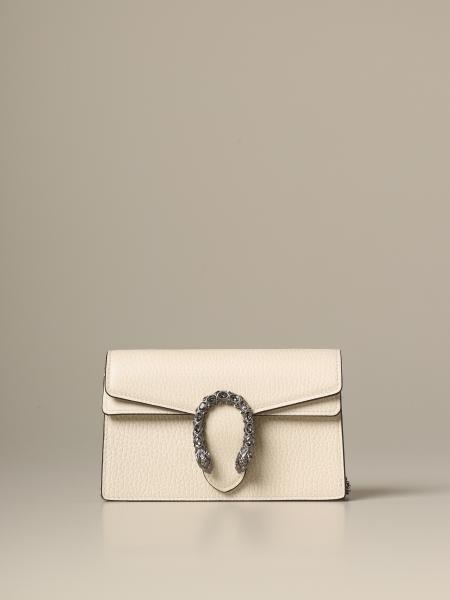 GUCCI Calfskin Super Mini Dionysus Shoulder Bag White | FASHIONPHILE