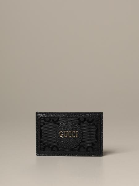 Gucci Black Men's GG Supreme Credit Card Holder