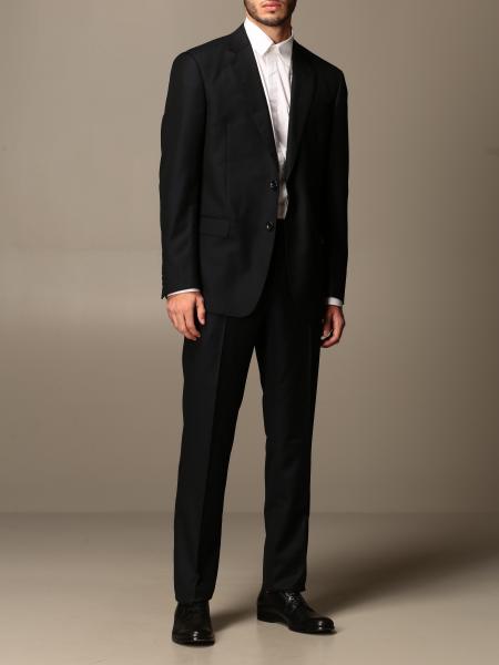 Giorgio Armani Outlet: classic single-breasted suit in virgin wool ...