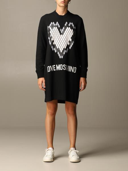 Abito a pullover Love Moschino con stampa cuore