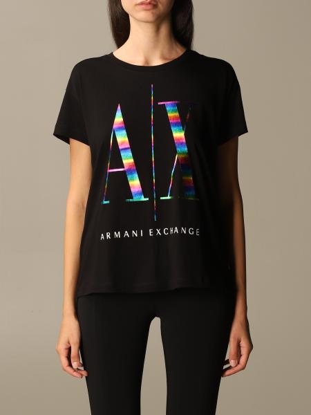 Outlet de Armani Exchange: Camiseta para mujer, Negro | Camiseta Armani  Exchange 6HYTCA YJG3Z en línea en 