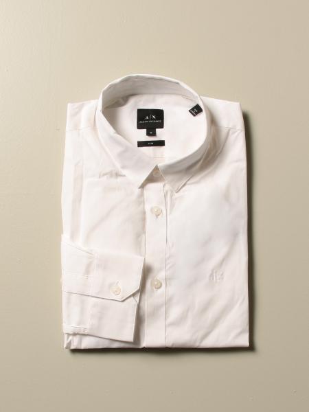 Camicia Armani Exchange in cotone con collo italiano
