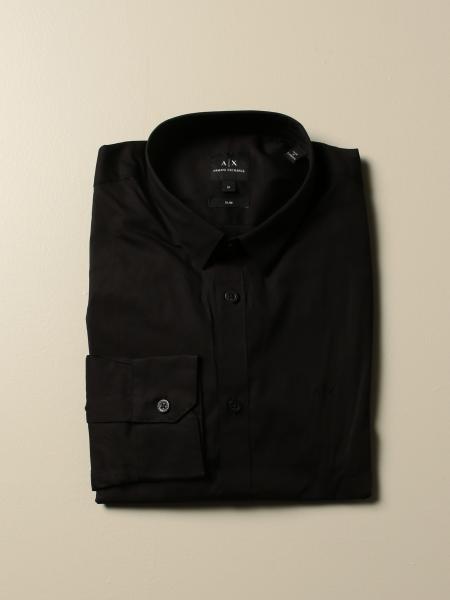 Camicia Armani Exchange in cotone con collo italiano
