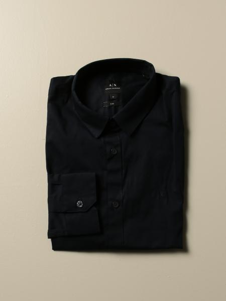 Camicia Armani Exchange in cotone con collo italiano
