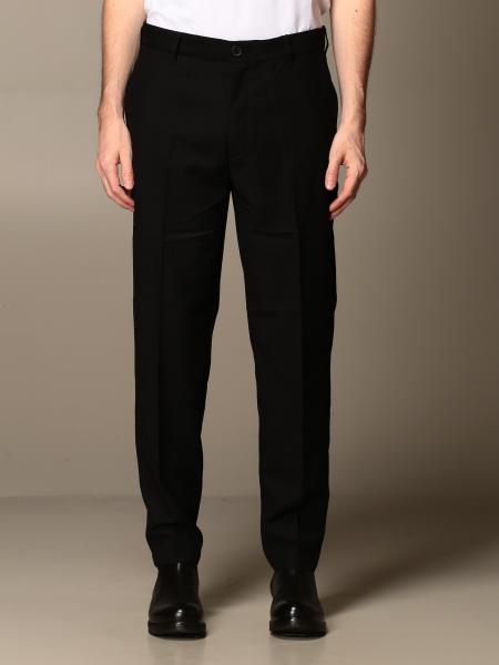 Armani Exchange Outlet: trousers in textured fabric - Black | Armani ...