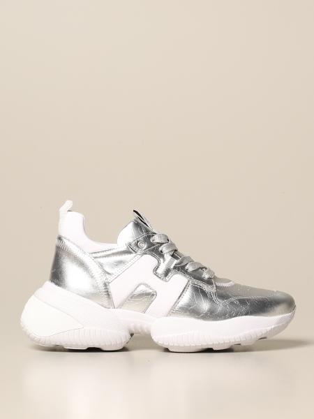 Interaction Hogan sneakers in laminated leather and neoprene