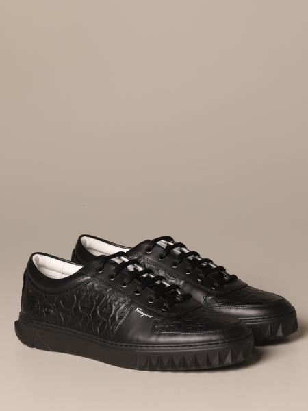 salvatore ferragamo leather sneaker