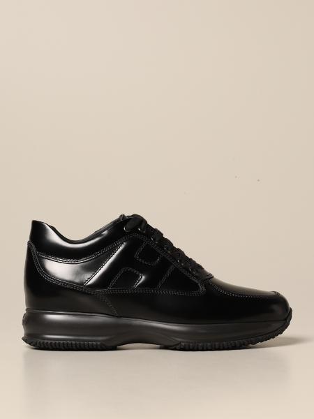 Interactive Hogan sneakers in brushed leather with rounded H