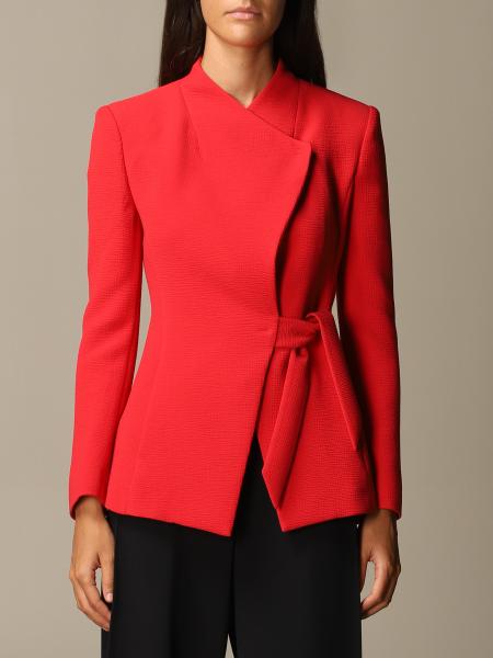 Emporio Armani Outlet: blazer for woman - Red | Emporio Armani blazer ...