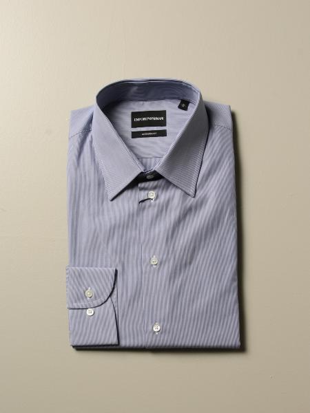 Camicia Emporio Armani in cotone con collo italiano