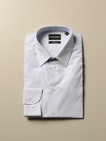 Camicia Emporio Armani in cotone con collo italiano