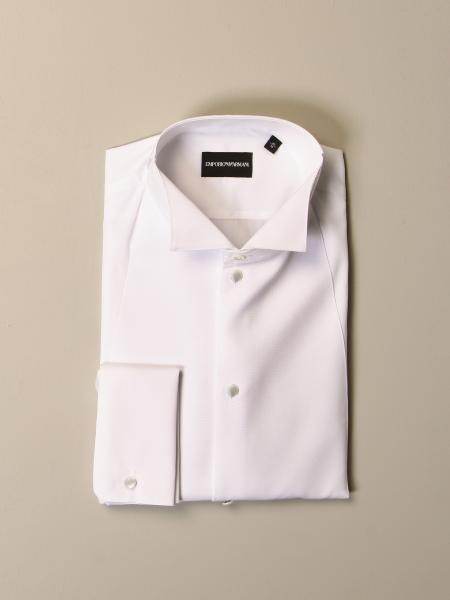 Camicia Emporio Armani in cotone con collo diplomatico