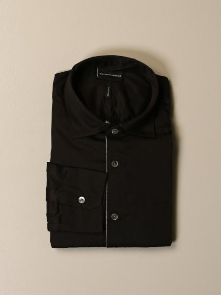 Camicia Emporio Armani in cotone con collo francese
