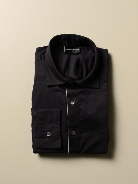 Camicia Emporio Armani in cotone con collo francese