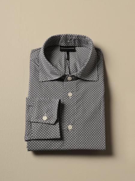 Camicia Emporio Armani in popeline a fantasia
