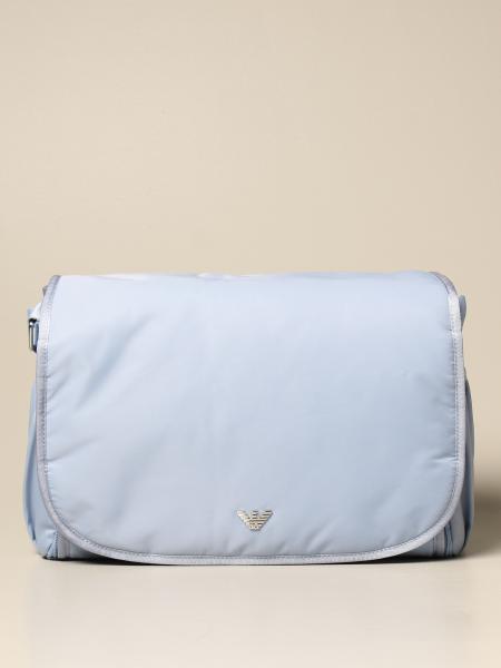 EMPORIO ARMANI: Diaper bag Mama's bag in nylon with logo - Gnawed Blue |  Emporio Armani bag 402145 CC904 online on 