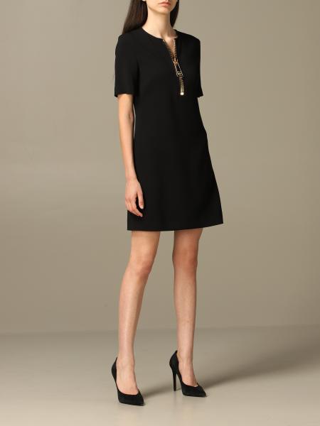 Abito Moschino Couture in viscosa con big zip