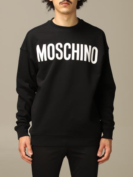 MOSCHINO COUTURE: crewneck sweatshirt with mirror print - Black ...