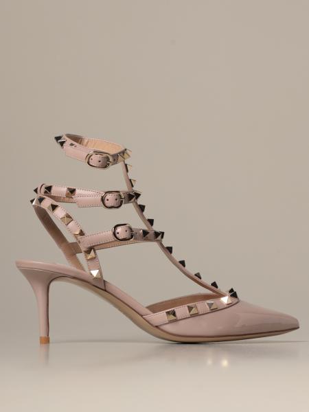 Valentino Garavani Rockstud décolleté in patent leather and leather with studs