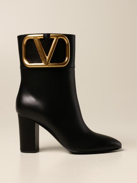 slutpunkt Melankoli Lav vej VALENTINO GARAVANI: leather ankle boots with VLogo - Black | Valentino  Garavani flat ankle boots UW2S0AA6 AXA online on GIGLIO.COM