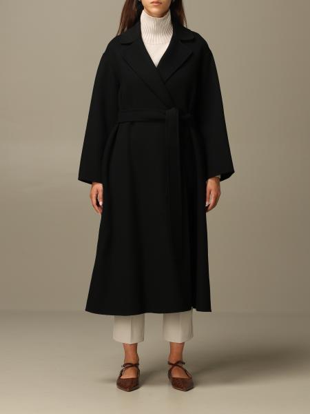 'S MAX MARA: Elena S Max Mara coat in virgin wool - Black | 'S Max Mara ...