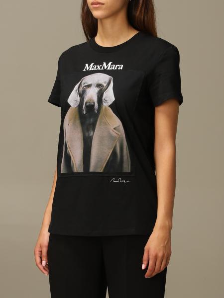 MAX MARA: t-shirt in cotton jersey with photographic print | T-Shirt ...