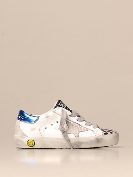 Golden Goose bambino: Sneakers Superstar Golden Goose in pelle e tela animalier glitter