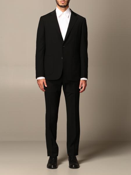 Z Zegna Outlet: single-breasted suit in 240 gr wool drop 8 - Black | Z ...