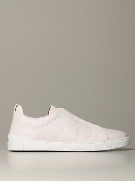 Ermenegildo Zegna uomo: Sneakers triple stitch light Ermenegildo Zegna in pelle di cervo