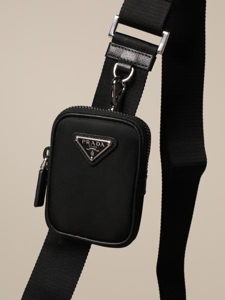 Prada nylon shoulder bag with triangular logo | Shoulder Bag Prada Men ...