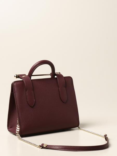 STRATHBERRY: Nano Tote leather bag - Burgundy | Shoulder Bag ...