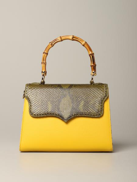 Borsa Piccola Giallo Verde Tarì Rural Design in pelle di pitone