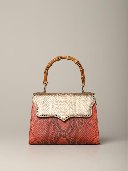 Borsa Piccola Rosso Oro Tarì Rural Design in pelle di pitone