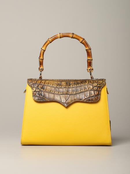 Borsa Grande Giallo Tarì Rural Design in pelle di coccodrillo