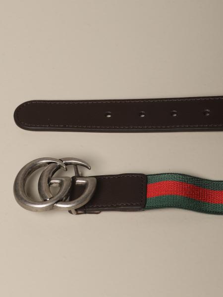 GUCCI: Marmont belt in Web ribbon | Belt Gucci Kids Green | Belt Gucci ...
