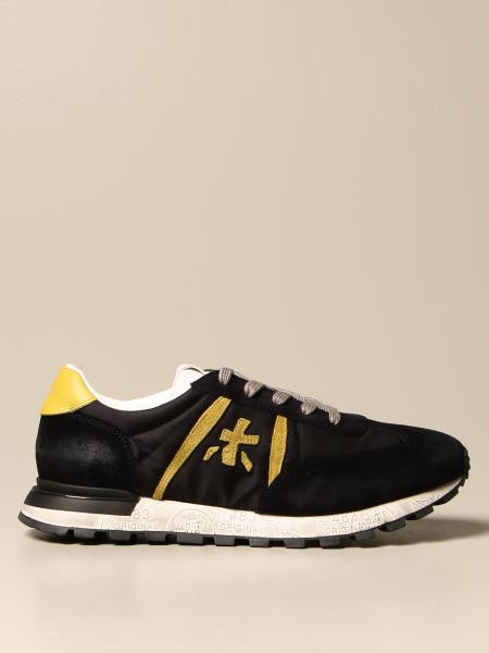 Premiata Outlet: Johnlow sneakers in suede and nylon - Blue | Premiata ...