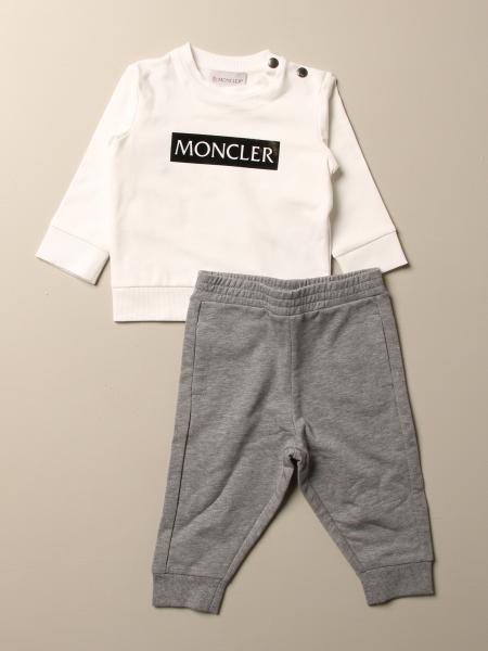 Completo felpa + pantalone Moncler in cotone con logo