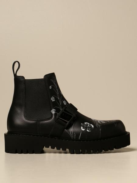 Valentino Garavani Beatle ankle boot in leather with flower print